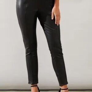 Boohoo NWT Faux Leather Leggings Pants Black Size 10 High Rise Skinny